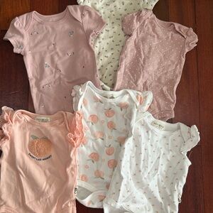 Carter's Pink and White Bodysuits Set